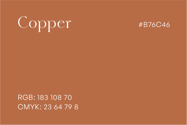 Chloe Health & Aesthetic Services for the United States - Hex Color Code Copper