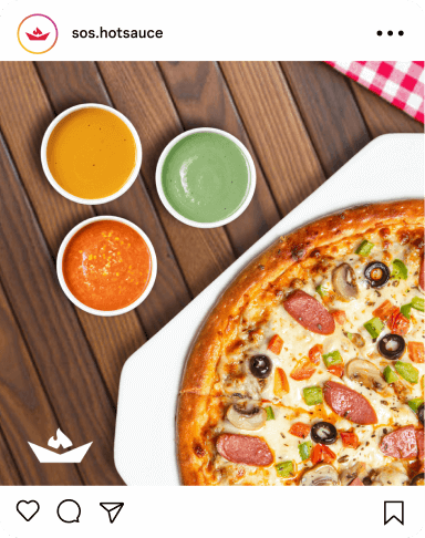 SOS Services for the United States - Variety of Sauce Pizza Instagram Post