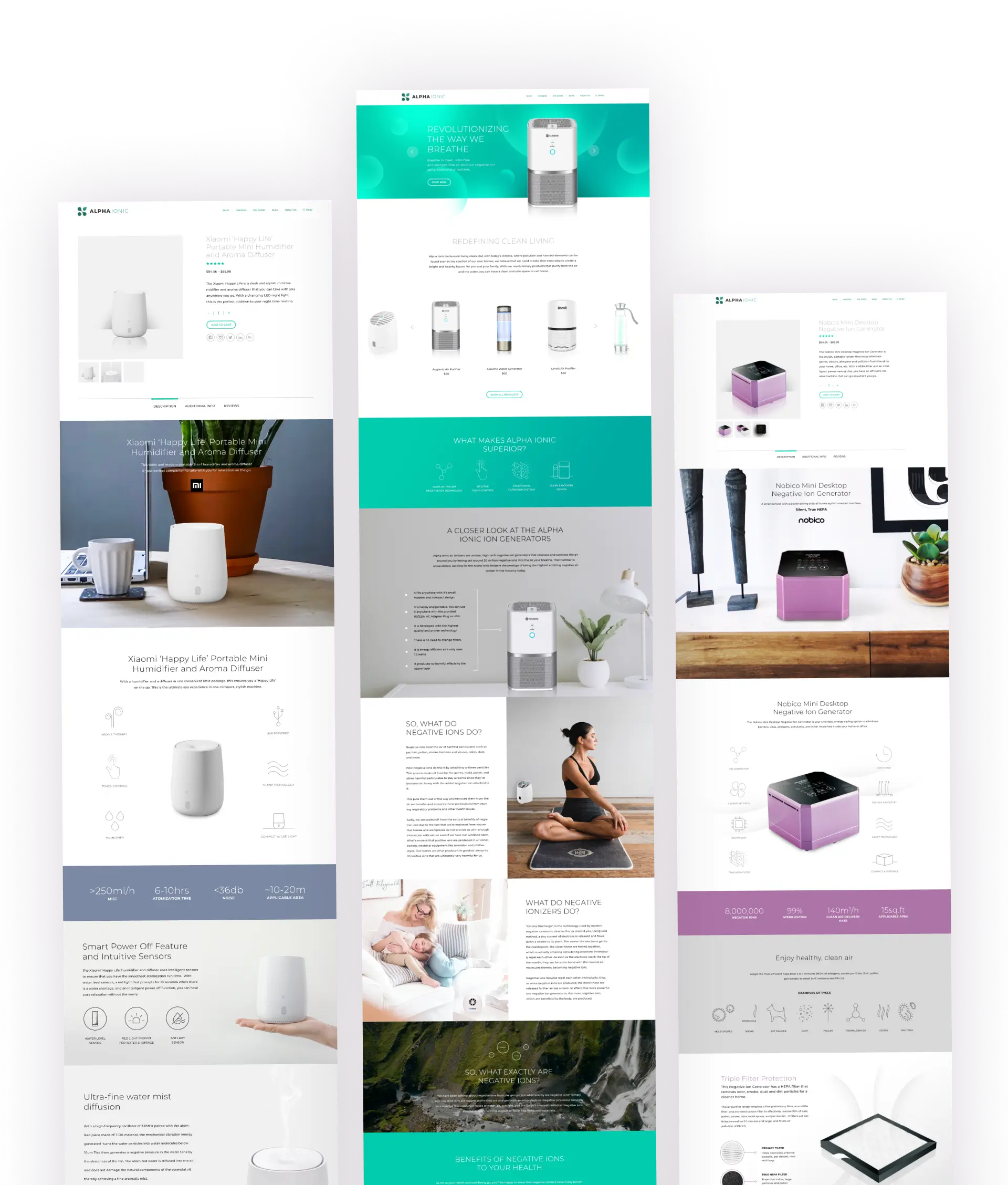 Alpha Ionic Services for the United States - Three Column Website